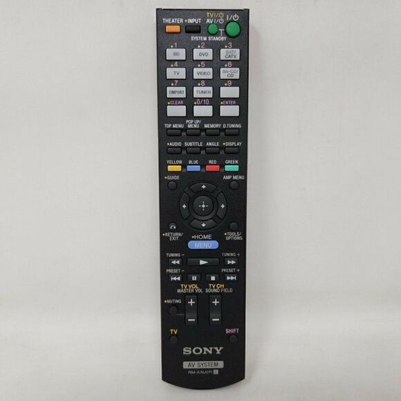 SONY RM-AAU071 AV REMOTE CONTROL HT-SS370 HT-SF470 STR-KS370 TESTED RM-AAU072 - Picture 1 of 4